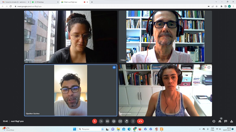 imagem do segundo encontro videochamada entre os integrantes do projeto